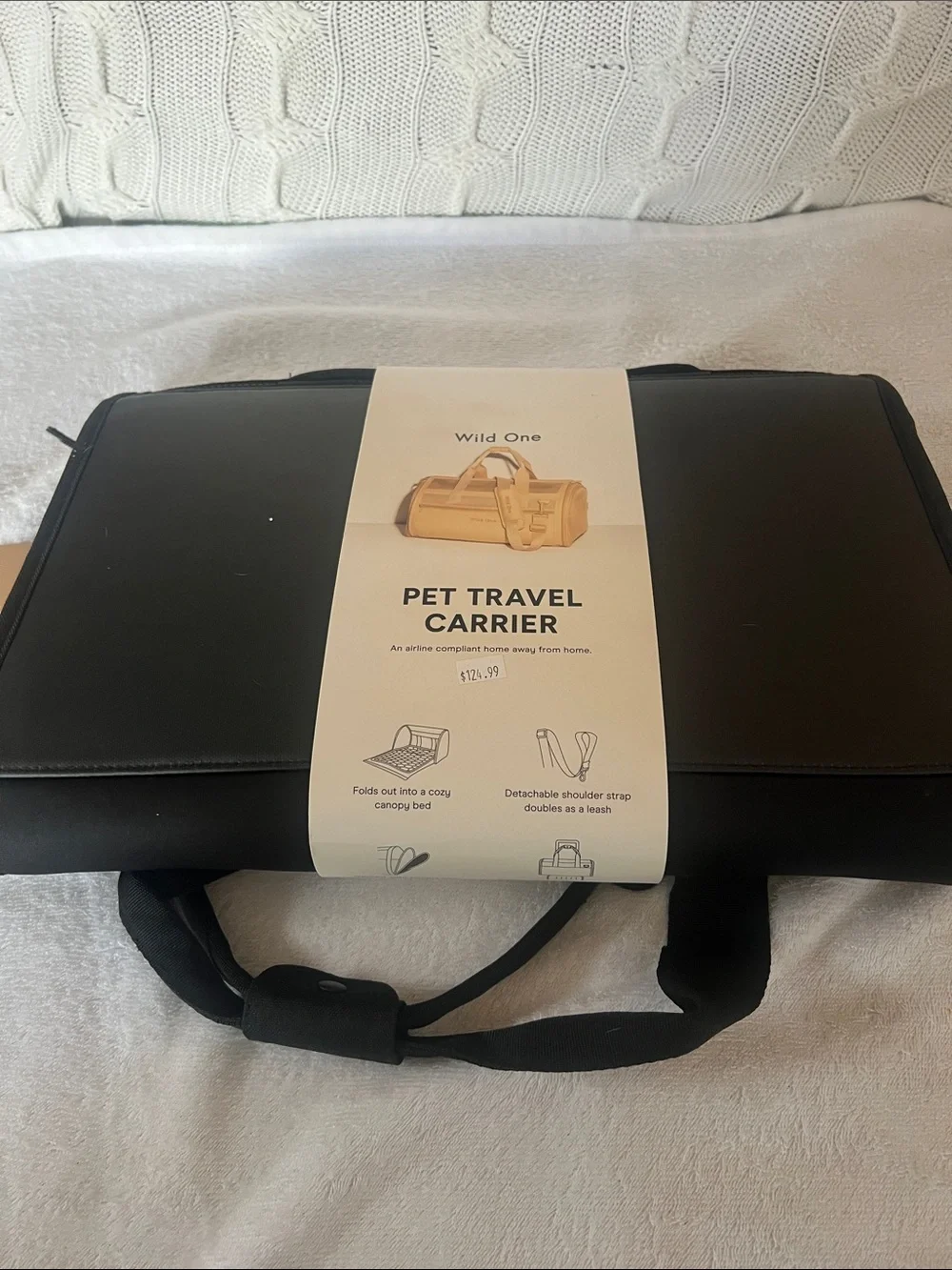 Wild One Black Pet Travel Carrier - Compact Small Pet Carrier